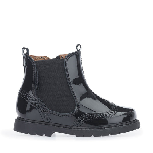 Start-Rite Chelsea Black Patent School Shoes