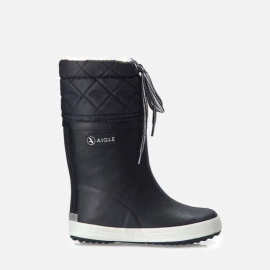 Aigle Gimboulee Marine Blanc Wellington Boots