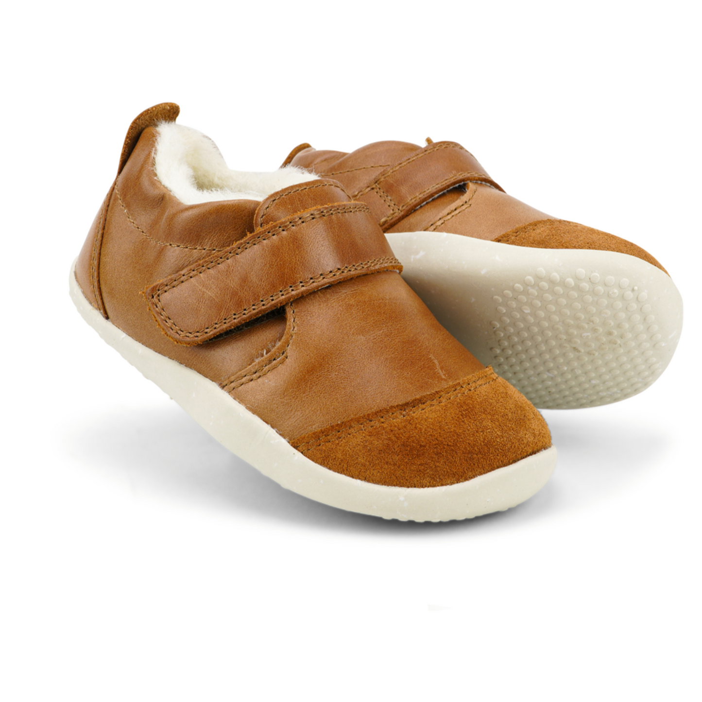 Bobux Marvel Arctic Caramel lined Leather Shoes