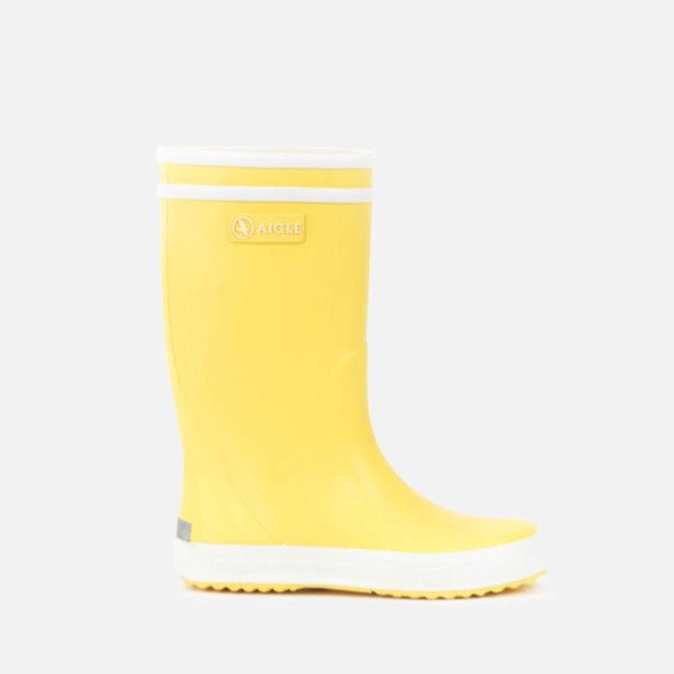 Aigle Lolly Pop Jaune Blanc Wellington Boots