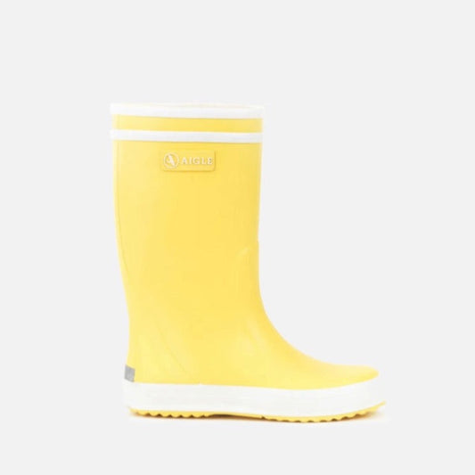 Aigle Lolly Pop Jaune Blanc Wellington Boots
