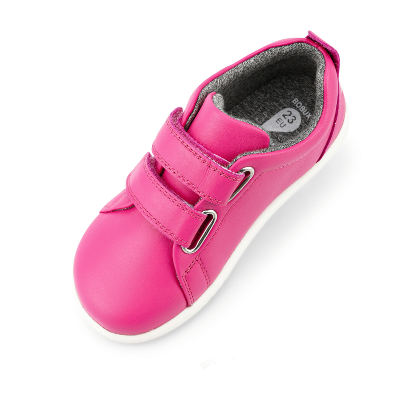 Bobux Grass Court Fuchsia Leather Trainers