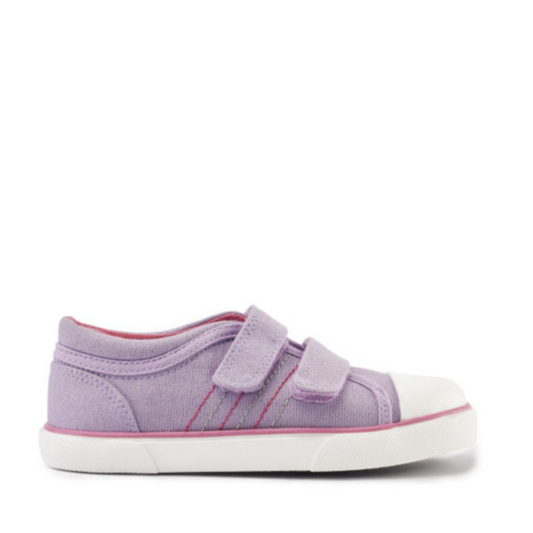 Start-Rite Sandcastle Lilac Glitter Canvas Shoes