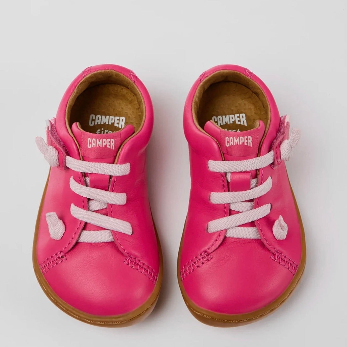 Camper Peu Pink Leather Kids Shoe