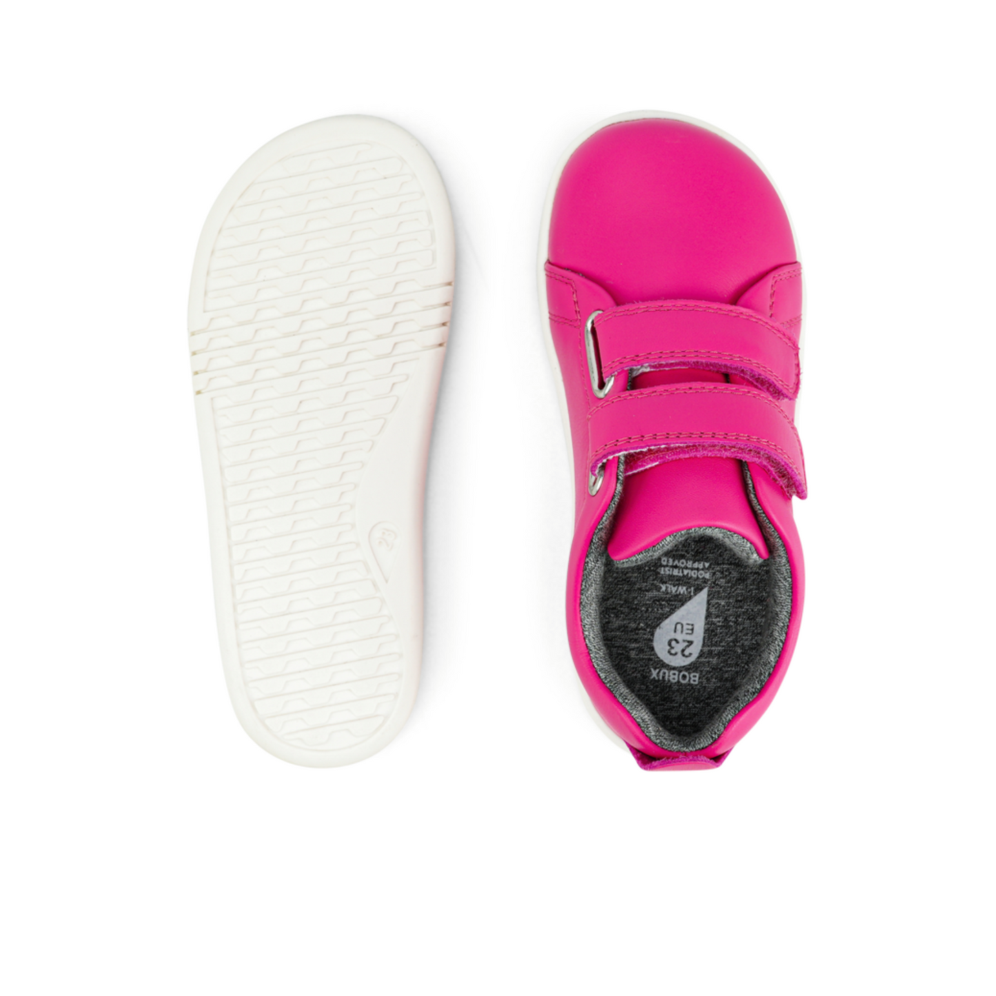 Bobux Grass Court Fuchsia Leather Trainers