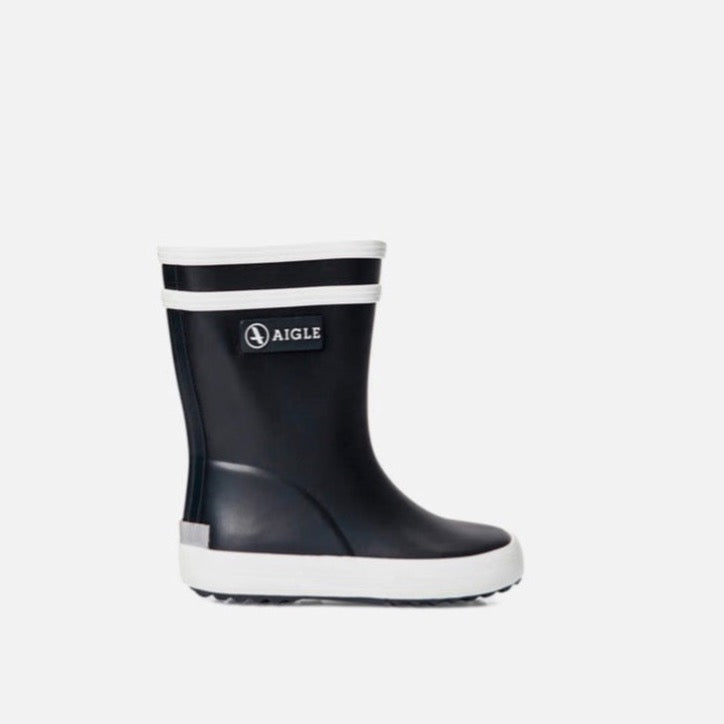 Aigle Baby Flac Marine Wellington Boots - New