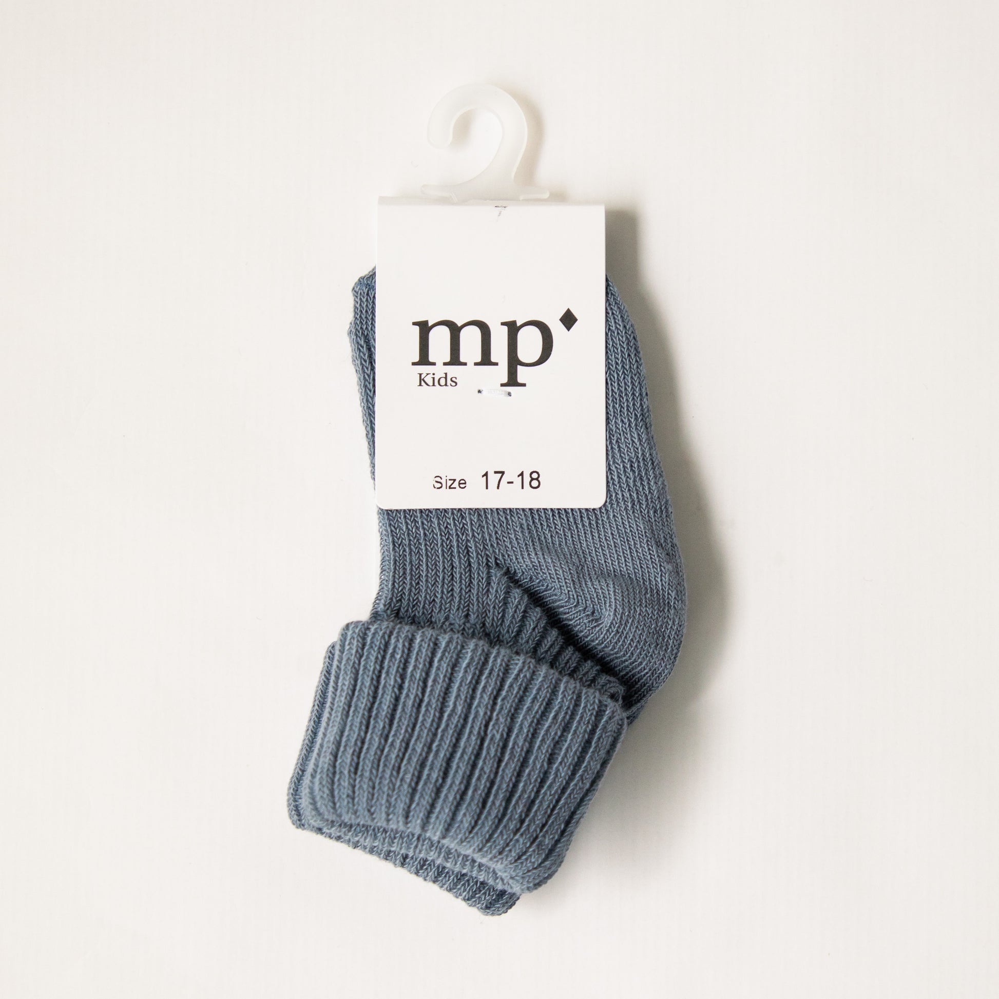 MP Denmark Cotton Rib Baby Socks Stone Blue