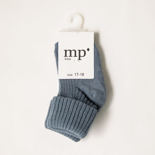 MP Denmark Cotton Rib Baby Socks Stone Blue