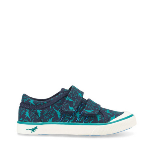 Start-Rite Jurassic Navy Dino Canvas