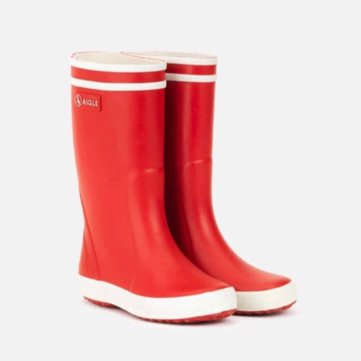 Aigle Lolly Pop Rouge Blanc Wellington Boots